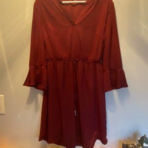 Maurices lightweight dress maroon colored.